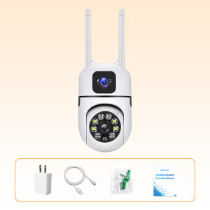 Dual Lens Y33A CCTV Camera IP Security Needed Wireless Outdoor waterproof Full Color Night Vision pet camera