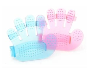 Pet Silicone 5 Finger Palm Brush Hand Shape Massage Shampoo Container Dispenser Dog Cat Bath Scrub