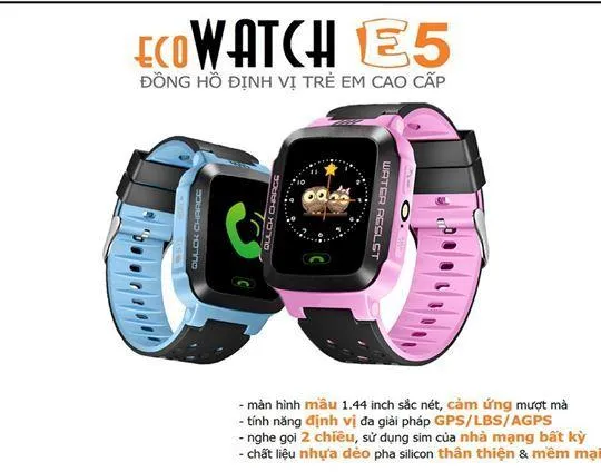 Đồng Hồ Định Vị Ecowatch E5 Thông Minh, Có Tiếng Việt, Có Màn Hình Cảm ...