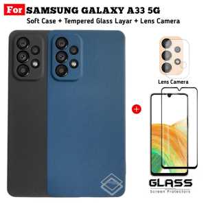 Case Samsung A33 5G Terbaru Case Sandstone Matte Casing Handphone Premium FREE Tempered Glass Layar Clear Dan Lens Camera Protector For Samsung Galaxy A33 5G
