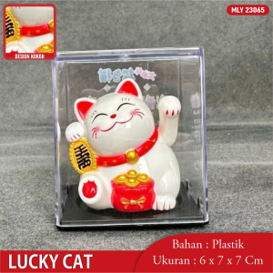 Pajangan Solar Kucing Mas Lucky Cat Patung Kucing Hoki Hiasan Kucing Pemanggil Rejeki Tenaga Surya