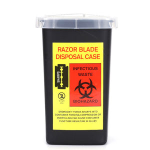 TROMEE 1L Waste Box Plastic Can Sharp Container Piercing Needles Disposal Sharps Bin Biohazard Collect