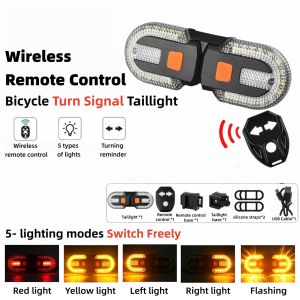 KNSYYC Bike Turn Signal Rear Light 5 Lighting Modes High Bright LED Waterproof Easy Installation Safe Night Riding
