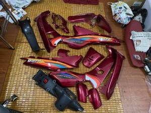 Bộ vỏ nhựa xe máy Wave nhỏ (Alpha/100/50/Tq) hàng Việt Nam loại 1 màu Đỏ Kendy