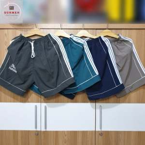 Quần Đùi Nam Vải Dù Thể Thao Trơn Sọc Màu SUNMEN FreeSize 45-65kg
