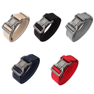 Thắt lưng có thể điều chỉnh kim loại được gia cố khóa chống ăn mòn Nylon Webbing thắt lưng eo cho đào tạo đi bộ đường dài cắm trại