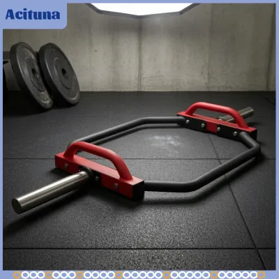 Acituna Welded Combo Grip Hexagonal Bar Steel Deadlift Hexagonal Bar Heavy-Duty Hex Barbell High Weight Capacity for Gym