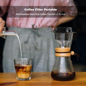 【New Arrival】Pour Over Coffee Maker Portable Collapsible Coffee Maker No Filter Paper Reusable Coffee Filter for Drip Coffee & Tea
