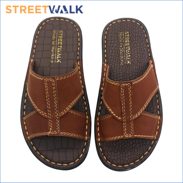 Streetwalk Marikina Casual Leather Slides Comfortable Flat