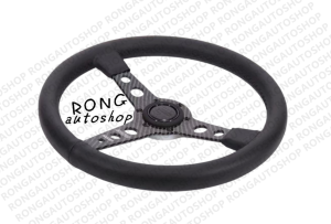 พวงมาลัย โมโม่โปร Prototipo ลายเคฟล่า ก้านตรง 14นิ้ว มีหนังเรียบ กับ หนังกลับ