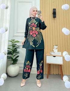 Setelan Batik Lukis Sasmita – One Set Rayon Tebal Busui Friendly