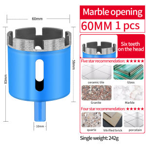 Mũi Khoan Lỗ Tráng Kim Cương 6Mm-100Mm Cho Gạch Đá Cẩm Thạch Dụng Cụ Mở Lỗ Kính Đá Hoa Cương Thạch Anh