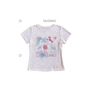 HUYTT Korean Round Neck Short Print Cartoon Graffiti Short Sleeve T-shirt Women Summer Slim Fit Thin Playful Cute Niche Tops