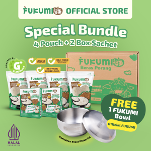 FUKUMI Loyalty Bundle - 4 Pouch & 2 Box Sachet Beras Porang Free Fukumi Bowl