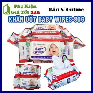 Khăn Giấy Ướt BABY 80 TỜ Mềm Mịn Độ Ẩm Vừa Phải Không Mùi Không Cồn Kháng Khuẩn Không Gây Kích Ứng Da An Toàn Cho Bé - Khăn Ướt Cho Bé - Khăn Lau Đa Năng