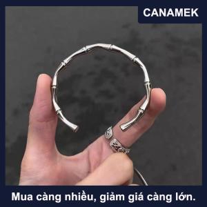 【CANAMEK】 Cổ Điển Chữ Thập Quyến Rũ Vòng Đeo Tay Bạc Cá Tính Vài Vòng Đeo Tay Có Thể Điều Chỉnh Titan Thép Tôn Giáo Vòng Đeo Tay Cho Phụ Nữ