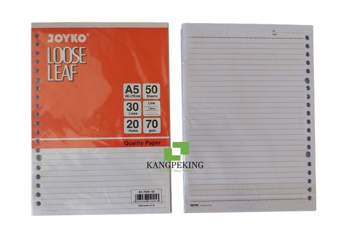Kertas Binder Loose Leaf Isi Kertas File Binder Joyko A5-7020 Original ...