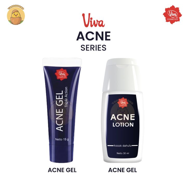 VIVA ACNE GEL TRIPLE ACTION 15GR ACNE LOTION 30ML ORIGINAL BPOM