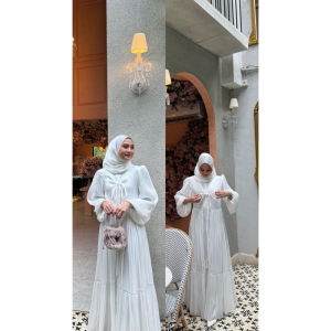 TERBARU BEST SELLER RINAYAH DRESS BAHAN SHIMMER GAMIS LEBARAN BRIDESMAID MUSLIM LENGAN PANJANG BUSUI COD