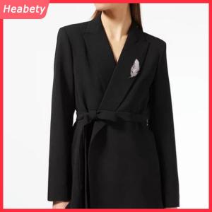 Heabety Sang Trọng Tinh Tế Đầy Đủ Rhinestone Lông Trâm Cài Cho Phụ Nữ Cô Gái Thanh Lịch Tính Khí Trâm Đồ Trang Sức Mỹ Phụ Kiện Quà Tặng