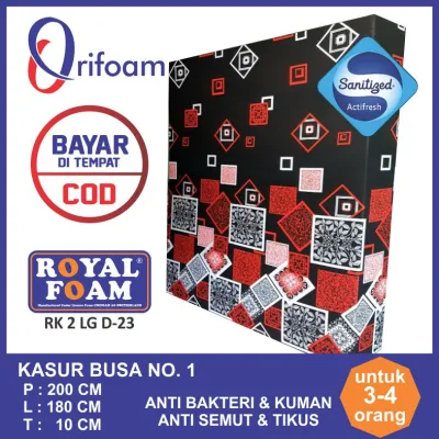 [200x180x10] KASUR BUSA ROYAL FOAM LG D23 NO. 1 TEBAL 10 CM ANTI BAKTERI DAN KUMAN