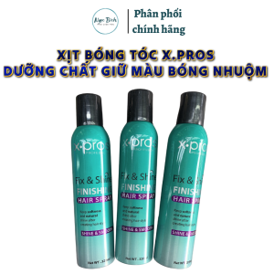 Xịt bóng tóc XPROS 320ml .Xịt dưỡng chất giữ màu nhuộm tóc giúp bóng tóc bố sung độ ẩm cho tóc suôn mượt