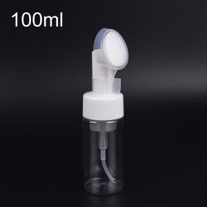 100ml 200ml Mousse Foaming Bottle with Silicone Brush Head Foam Bottle Mini Foam Soap Pump Cleansing Tool Hand Wash Bubble Bottle