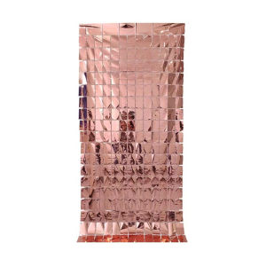 1*2m Square Curtain Tinsel Anniversary Wedding Valentines Day Decoration Square Foil Curtain