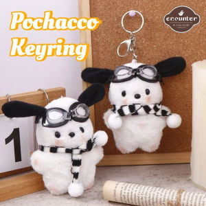 Cute Pochacco Keyring Cartoon Plush Puppy Keychain Backpack Accessories Friends Gift Supplies
