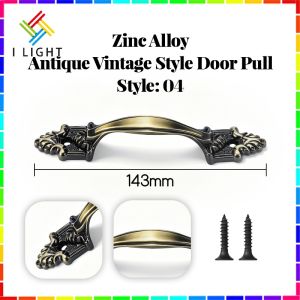 (Fast Delivery)1Pcs Antique Vintage Style Door Pull 96MM Zinc Alloy Cupboard Wardrobe Pull Handle