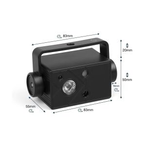Đèn Led kích hoạt bằng âm thanh đèn sân khấu Đỏ laser xanh lá RGB Strobe đèn có điều khiển từ xa xách tay mini DJ quả cầu Disco cho quán karaoke cưới sinh nhật