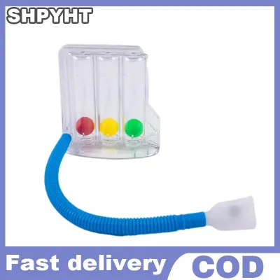 SHPYHT Dụng cụ tập thở 3 quả bóng Dụng cụ luyện cải thiện chức năng phổi Phương pháp đo đường hô hấp