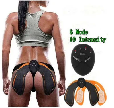 EMS Hip Set Trainer Muscle ABS Stimulator Smart Fitness Abdominal Training Body Massager Butt Lifting Buttocks Weight Loss Fitness Training Gear Home Exercise Lazy Sports Trainer Workout Tens Cordless Machine