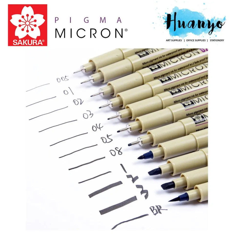 Sakura Pigma Micron Technical Drawing Pen Black (Size 003/005/01
