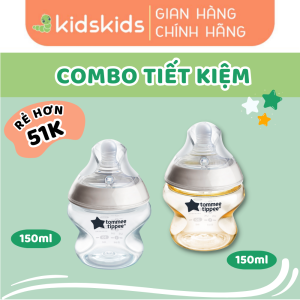 COMBO Bình Sữa PPSU Ty Siêu Mềm Tự Nhiên Tommee Tippee Natural Start 150ml & Bình Sữa Ty Siêu Mềm Tự Nhiên 150ml