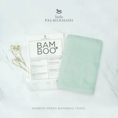 Little Palmerhaus Bam & Boo Bamboo Towel ( Handuk Bayi )-Harbor Green