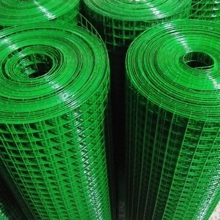 Khổ cao 50cm) Lưới sắt bọc nhựa màu xanh làm chuồng gà vịt ( ô vuông ...