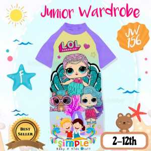 Paling Laris Baju Renang Anak Perempuan Import LOL Love JW156-F / Swimsuit Baju Diving Anak Motif Digital Printing Tidak Mudah Luntur Usia 2-12th
