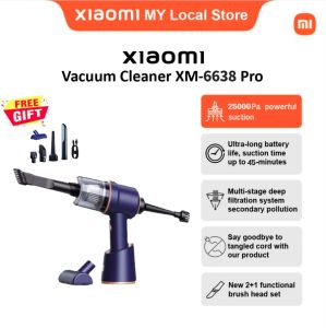 XiaoMI Car Cordless Vacuum Cleaner UltraFlex Cordless Mini Vacuum Cleaner with Dual-Brush Head System and Rechargeable Power SmartForce Lightweight Handheld Vacuum Cleaner