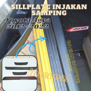 Sillplate Samping Injakan Mobil Agya 2012-2022 Sill Plate Hitam