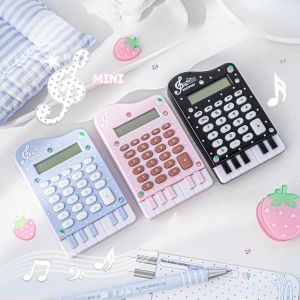 YIYIUR 8 Digits Mini Calculator Pocket Portable Student Calculator Multifunctional Piano Shape Office Calculator Home and School