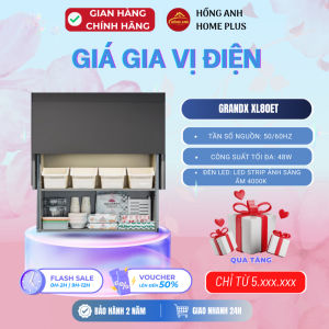 Giá gia vị nâng hạ điện thông minh Titanium GrandX XL80ET 800mm khung hợp kim nhôm hàng không