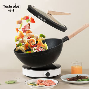Taste Plus Motoki Swiss Ilag Diamond Non Stick Cooking Wok PFOA Free Suite All Stove (30cm/5.7L)