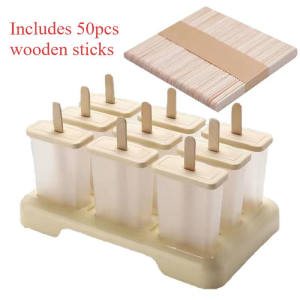 9 Grid Ice Pop Cube Molder Ice Cream Mould Popsicle Barrel Popsicle Molder With Popsicle Stick