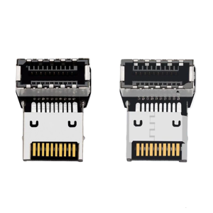 L Shaped USB3.1 Type E to Type C Adapter Enhances Airflows for Water Cooled Systems