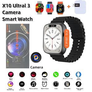 Original X10 Ultral 3 Camera Watch 2.19 Inch HD Screen Waterproof Series10 Bluetooth Call Blood Oxygen Monitoring Smart Watch Men Women Dial Music Fitness Tracker Sports Watches For Android Phone