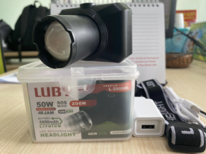 Senter Kepala LUBY LED Zoom L-2905NL 50 Watt Cahaya Putih Garansi Resmi