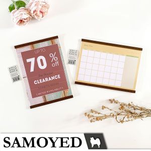 Pigura / Frame / Bingkai Poster / Brosur Akrilik Magnet Tempel Dinding / Magnetic Acrylic Display Board / Sign Holder Samoyed ADSB-W6 A4 Frame Horizontal Vertikal Acrylic - Lazada