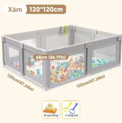 Quây bóng vuông cho béNhà Banh Khung Dày Dặn khung chắc chắnvải dù dễ lau chùiTháo Lắp Dễ Dàng Nhanh