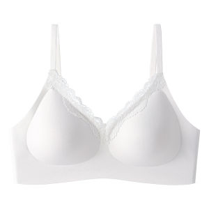 [Queen Secret] U-bras Soft Lace Series Seamless Bra Womens Thin Small Bust Jelly Strip Beautiful Back Thin Shoulder Strap Bra